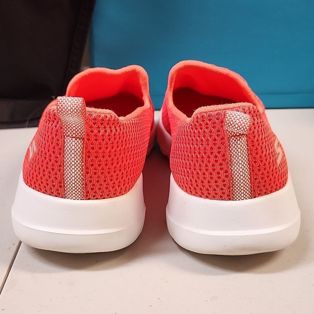 Skechers GoWalk Women's 9 Bright Coral Sneaker - Picture 3 of 7